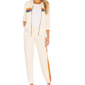 aviator nation beige track suit L worn once